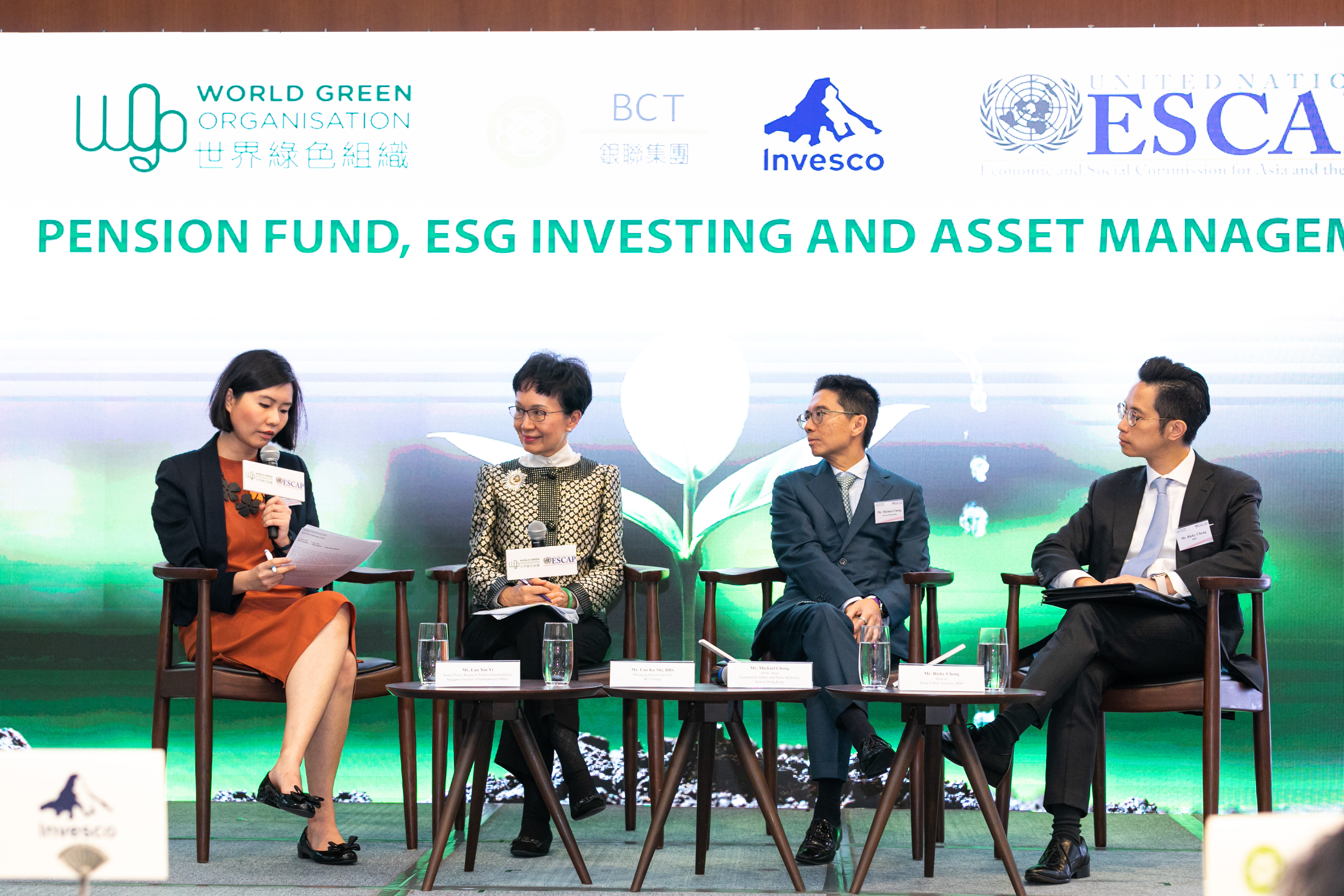 The Managing Director & CEO of BCT, Ka Shi Lau (second from left), took part in the afternoon session of the first day of the conference themed “Pension Fund, ESG Investing and Asset Management”